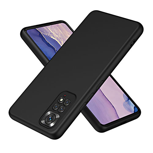 Ultra-thin Silicone Gel Soft Case 360 Degrees Cover H01P for Xiaomi Redmi Note 11S 4G Black