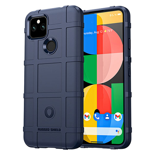 Ultra-thin Silicone Gel Soft Case 360 Degrees Cover J01S for Google Pixel 5a 5G Blue