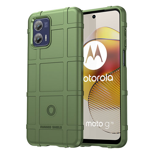 Ultra-thin Silicone Gel Soft Case 360 Degrees Cover J01S for Motorola Moto G73 5G Green