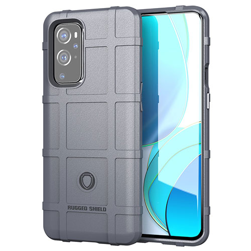 Ultra-thin Silicone Gel Soft Case 360 Degrees Cover J01S for OnePlus 9 Pro 5G Gray