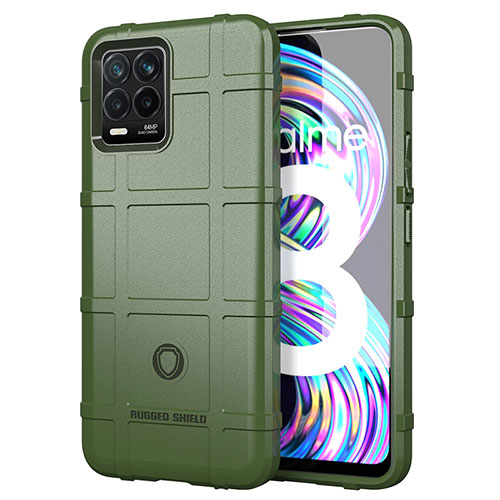 Ultra-thin Silicone Gel Soft Case 360 Degrees Cover J01S for Realme 8 4G Green