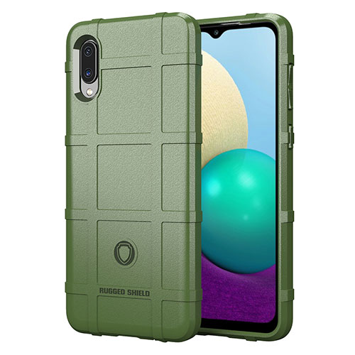 Ultra-thin Silicone Gel Soft Case 360 Degrees Cover J01S for Samsung Galaxy A02 Green