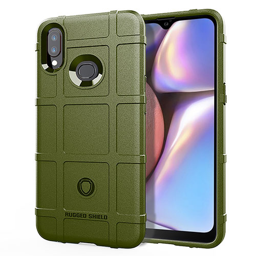 Ultra-thin Silicone Gel Soft Case 360 Degrees Cover J01S for Samsung Galaxy A10s Green