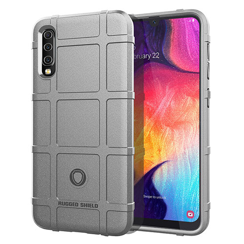 Ultra-thin Silicone Gel Soft Case 360 Degrees Cover J01S for Samsung Galaxy A30S Gray