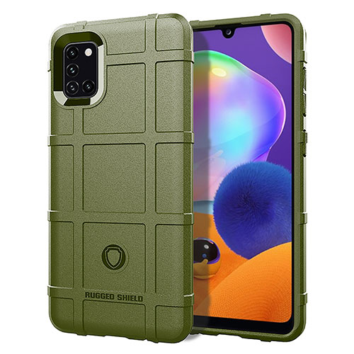 Ultra-thin Silicone Gel Soft Case 360 Degrees Cover J01S for Samsung Galaxy A31 Green