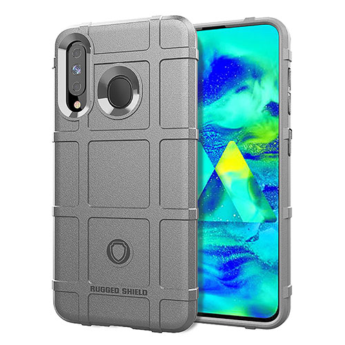 Ultra-thin Silicone Gel Soft Case 360 Degrees Cover J01S for Samsung Galaxy A60 Gray