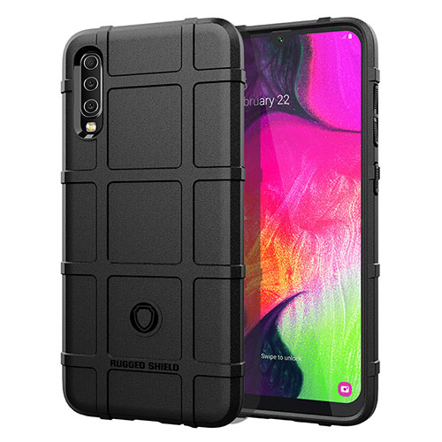 Ultra-thin Silicone Gel Soft Case 360 Degrees Cover J01S for Samsung Galaxy A70 Black