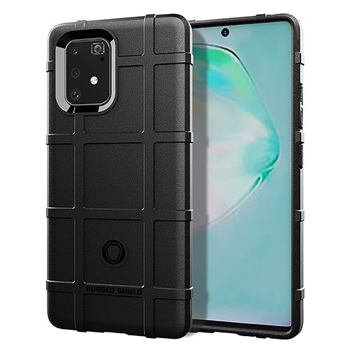 Ultra-thin Silicone Gel Soft Case 360 Degrees Cover J01S for Samsung Galaxy A91 Black