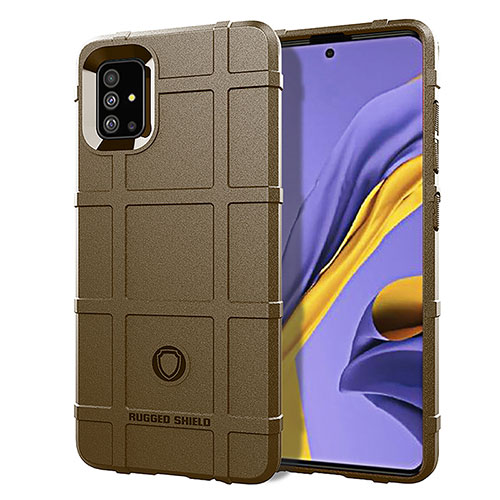 Ultra-thin Silicone Gel Soft Case 360 Degrees Cover J01S for Samsung Galaxy M40S Brown