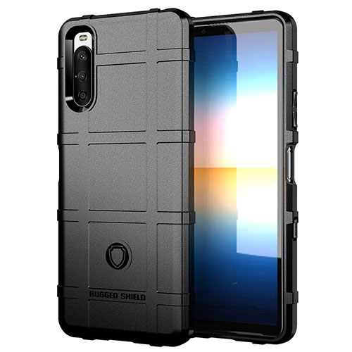 Ultra-thin Silicone Gel Soft Case 360 Degrees Cover J01S for Sony Xperia 10 III SO-52B Black