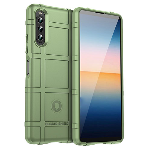 Ultra-thin Silicone Gel Soft Case 360 Degrees Cover J01S for Sony Xperia 10 IV SOG07 Green