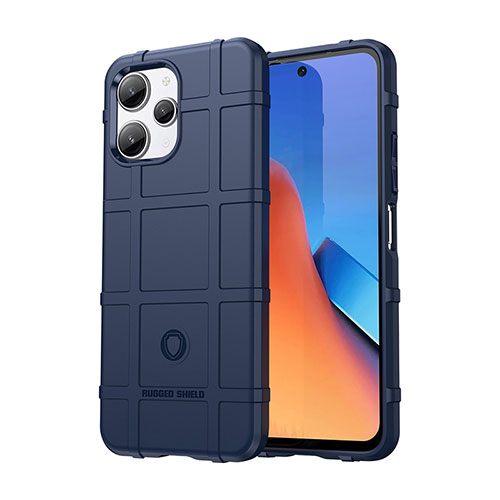 Ultra-thin Silicone Gel Soft Case 360 Degrees Cover J01S for Xiaomi Poco M6 Pro 5G Blue