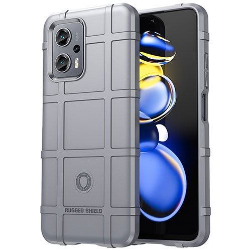 Ultra-thin Silicone Gel Soft Case 360 Degrees Cover J01S for Xiaomi Poco X4 GT 5G Gray