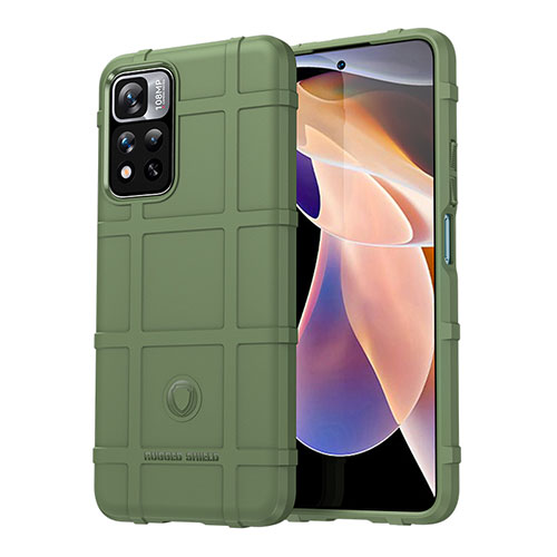 Ultra-thin Silicone Gel Soft Case 360 Degrees Cover J01S for Xiaomi Poco X4 NFC Green