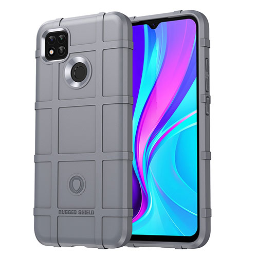 Ultra-thin Silicone Gel Soft Case 360 Degrees Cover J01S for Xiaomi Redmi 9 Activ Gray