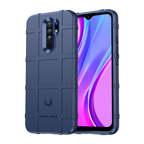 Ultra-thin Silicone Gel Soft Case 360 Degrees Cover J01S for Xiaomi Redmi 9 Blue