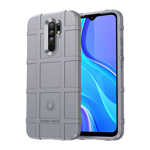 Ultra-thin Silicone Gel Soft Case 360 Degrees Cover J01S for Xiaomi Redmi 9 Gray