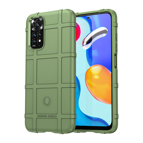 Ultra-thin Silicone Gel Soft Case 360 Degrees Cover J01S for Xiaomi Redmi Note 11 4G (2022) Green