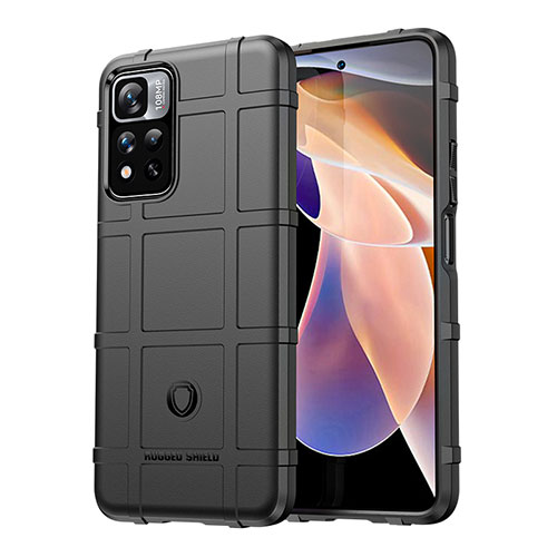 Ultra-thin Silicone Gel Soft Case 360 Degrees Cover J01S for Xiaomi Redmi Note 11 Pro+ Plus 5G Black