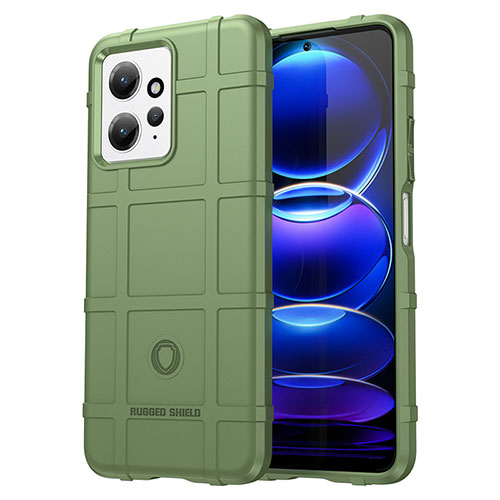 Ultra-thin Silicone Gel Soft Case 360 Degrees Cover J01S for Xiaomi Redmi Note 12 4G Green