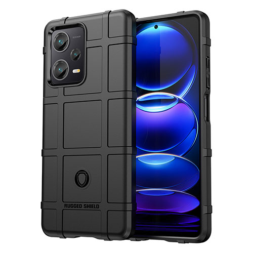 Ultra-thin Silicone Gel Soft Case 360 Degrees Cover J01S for Xiaomi Redmi Note 12 Explorer Black