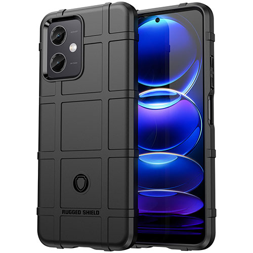 Ultra-thin Silicone Gel Soft Case 360 Degrees Cover J01S for Xiaomi Redmi Note 12R Pro 5G Black