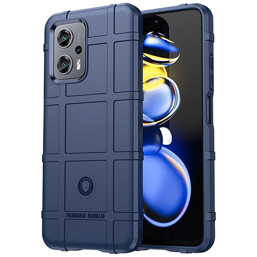 Ultra-thin Silicone Gel Soft Case 360 Degrees Cover J01S for Xiaomi Redmi Note 12T Pro 5G Blue