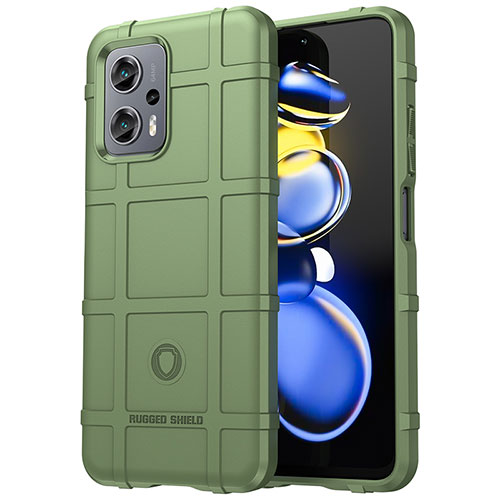 Ultra-thin Silicone Gel Soft Case 360 Degrees Cover J01S for Xiaomi Redmi Note 12T Pro 5G Green