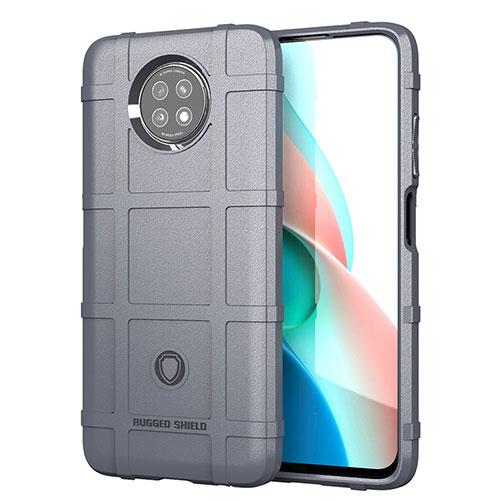 Ultra-thin Silicone Gel Soft Case 360 Degrees Cover J01S for Xiaomi Redmi Note 9 5G Gray