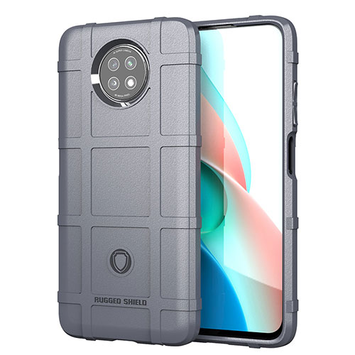 Ultra-thin Silicone Gel Soft Case 360 Degrees Cover J01S for Xiaomi Redmi Note 9T 5G Gray