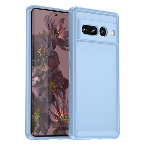 Ultra-thin Silicone Gel Soft Case 360 Degrees Cover J02S for Google Pixel 7 Pro 5G Sky Blue