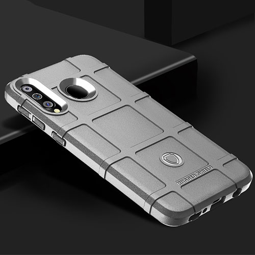 Ultra-thin Silicone Gel Soft Case 360 Degrees Cover J02S for Samsung Galaxy M30 Gray