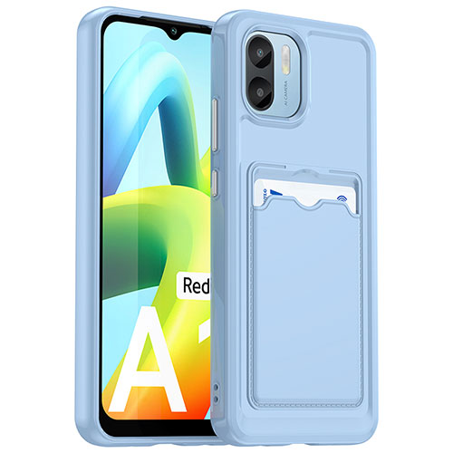 Ultra-thin Silicone Gel Soft Case 360 Degrees Cover J02S for Xiaomi Poco C50 Blue