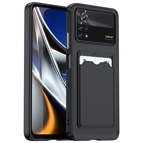 Ultra-thin Silicone Gel Soft Case 360 Degrees Cover J02S for Xiaomi Poco X4 Pro 5G Black