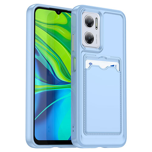 Ultra-thin Silicone Gel Soft Case 360 Degrees Cover J02S for Xiaomi Redmi Note 11E 5G Blue