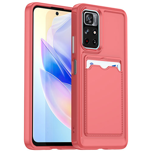 Ultra-thin Silicone Gel Soft Case 360 Degrees Cover J02S for Xiaomi Redmi Note 11T 5G Red