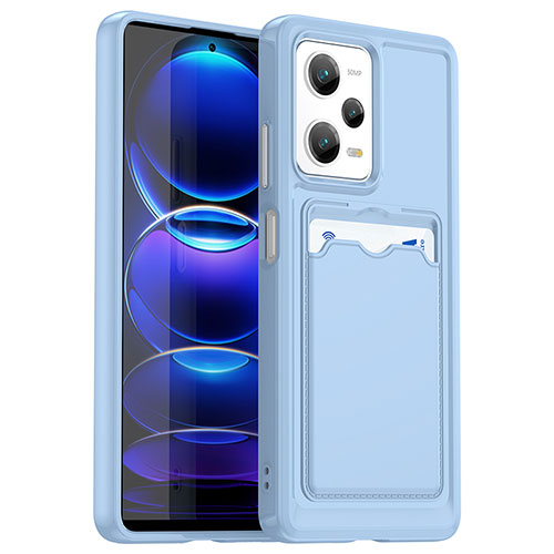 Ultra-thin Silicone Gel Soft Case 360 Degrees Cover J02S for Xiaomi Redmi Note 12 5G Blue