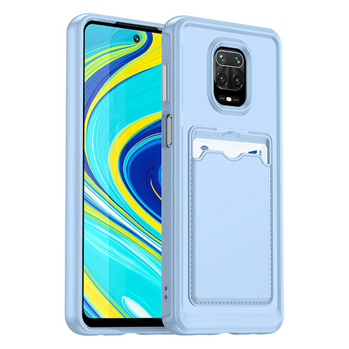 Ultra-thin Silicone Gel Soft Case 360 Degrees Cover J02S for Xiaomi Redmi Note 9 Pro Max Blue