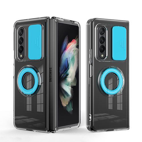 Ultra-thin Silicone Gel Soft Case 360 Degrees Cover MJ1 for Samsung Galaxy Z Fold3 5G Blue