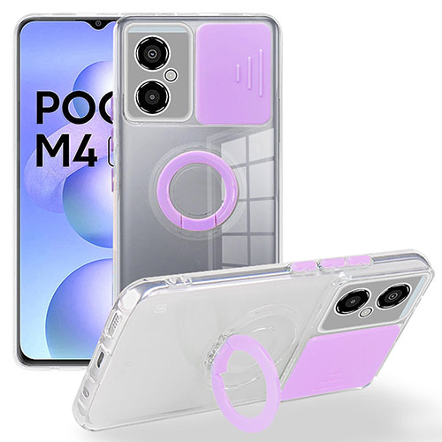 Ultra-thin Silicone Gel Soft Case 360 Degrees Cover MJ1 for Xiaomi Poco M4 5G Clove Purple