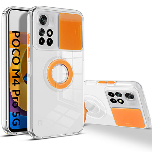 Ultra-thin Silicone Gel Soft Case 360 Degrees Cover MJ1 for Xiaomi Poco M4 Pro 5G Orange