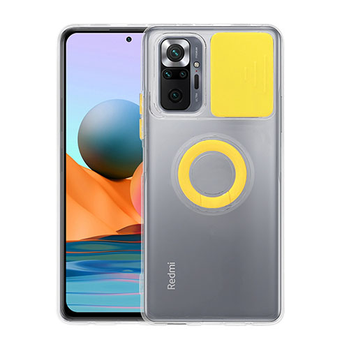 Ultra-thin Silicone Gel Soft Case 360 Degrees Cover MJ1 for Xiaomi Redmi Note 10 Pro Max Yellow