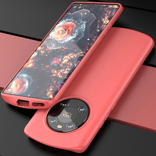 Ultra-thin Silicone Gel Soft Case 360 Degrees Cover S01 for Huawei Mate 40 Pro Red