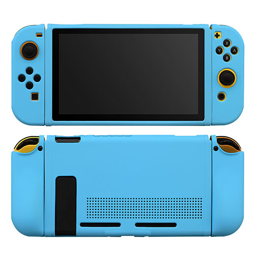 Ultra-thin Silicone Gel Soft Case 360 Degrees Cover S01 for Nintendo Switch Sky Blue