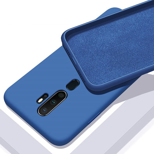 Ultra-thin Silicone Gel Soft Case 360 Degrees Cover S01 for Oppo A11X Blue