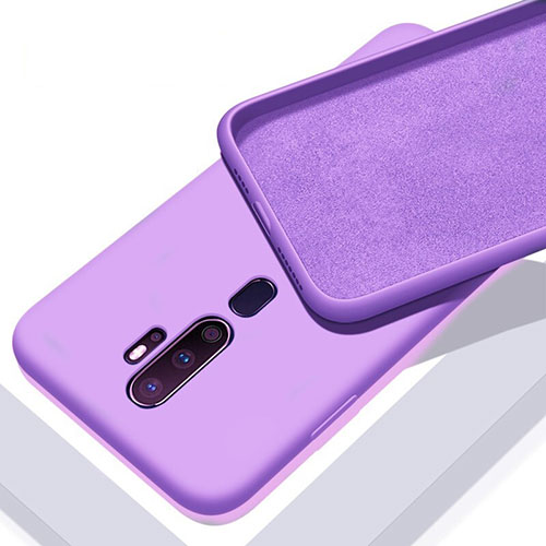 Ultra-thin Silicone Gel Soft Case 360 Degrees Cover S01 for Oppo A11X Purple