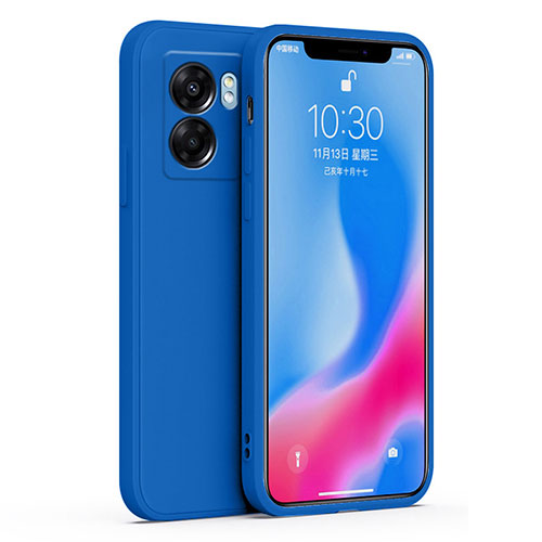 Ultra-thin Silicone Gel Soft Case 360 Degrees Cover S01 for Oppo A77 5G Blue