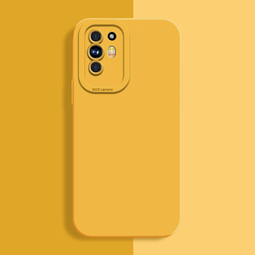 Ultra-thin Silicone Gel Soft Case 360 Degrees Cover S01 for Oppo F19 Pro+ Plus 5G Yellow