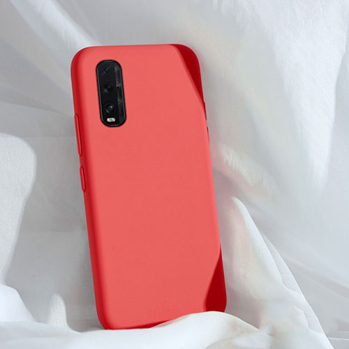 Ultra-thin Silicone Gel Soft Case 360 Degrees Cover S01 for Oppo Find X2 Red