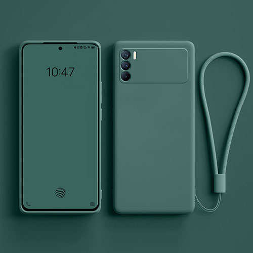 Ultra-thin Silicone Gel Soft Case 360 Degrees Cover S01 for Oppo K9 Pro 5G Midnight Green